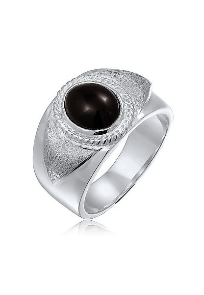 Kuzzoi Siegelring Siegelring Oval Onyx Schwarz 925 Sterling Silber günstig online kaufen