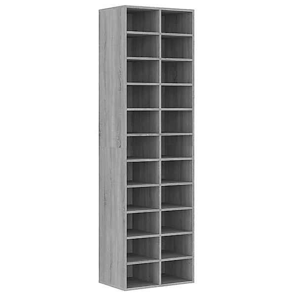 furnicato Schuhregal Grau Sonoma 54x34x183 cm günstig online kaufen