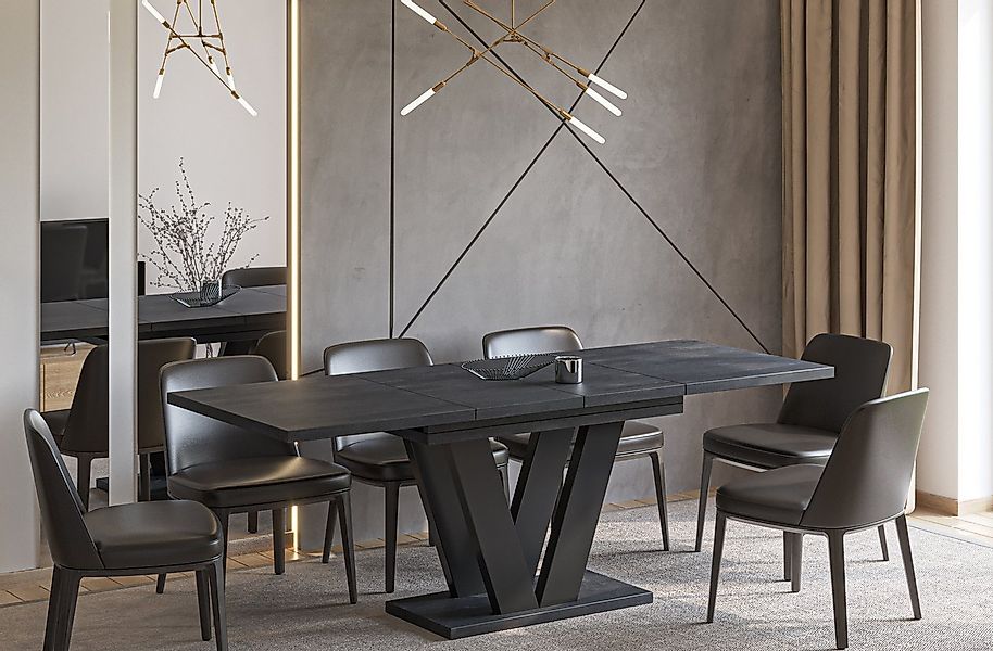 Endo-Moebel Esstisch Lara Esstisch 130–210cm ausziehbar für 8 Personen Tisc günstig online kaufen