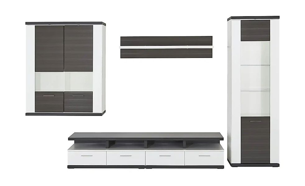 uno Wohnwand   Titan ¦ grau ¦ Maße (cm): B: 313 H: 207 T: 50.0 Wohnwände - günstig online kaufen