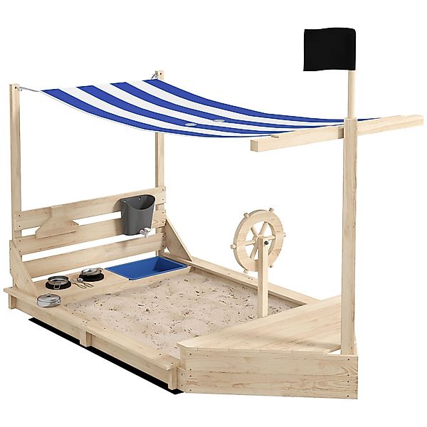 Outsunny Sandkasten Sandkiste groß mit Abdeckung günstig online kaufen