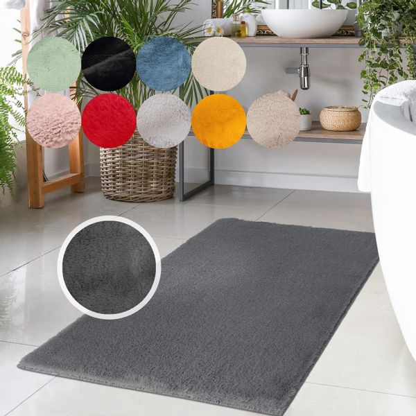 Carpet City Badematte "Topia Mats, Badteppich uni" Höhe 14 mm rutschhemmend günstig online kaufen