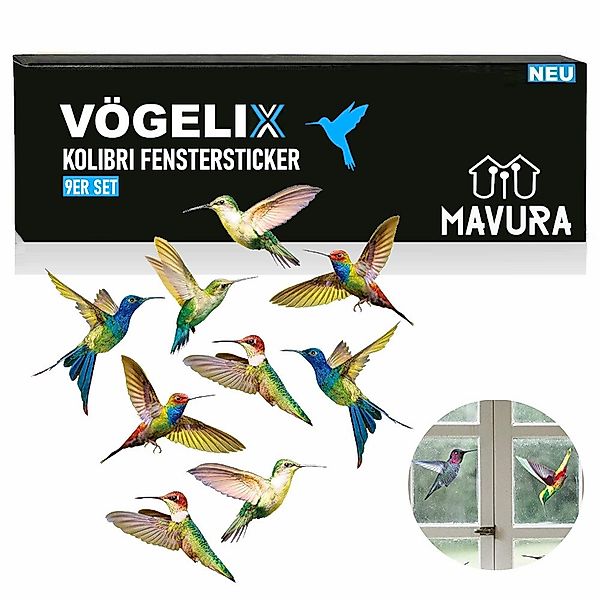 MAVURA Fenstersticker VÖGELIX Kolibri Fenstersticker Fensterbilder günstig online kaufen