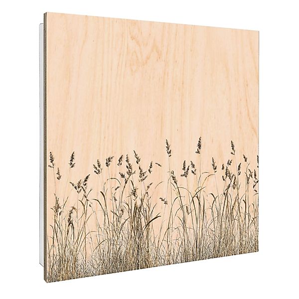 Banjado Schlüsselkasten mit Holzfront 30x30cm Weiß Scharnier Links 50 Haken günstig online kaufen
