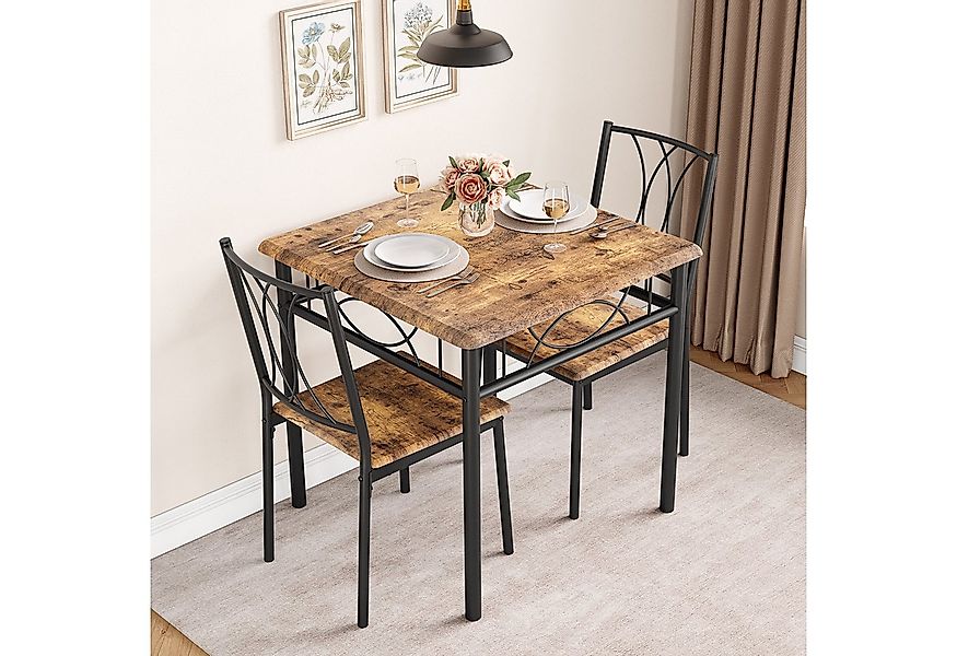 GarveeMore Essgruppe Ktichen Tisch mit 2 Stühlen für Küche & Esszimmer, Kom günstig online kaufen