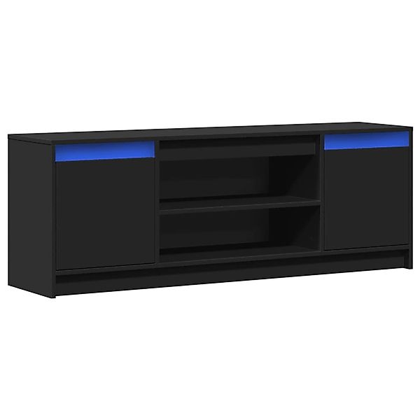 vidaXL TV-Schrank mit LED-Beleuchtung Schwarz 139,5x34x50 cm 852195 günstig online kaufen