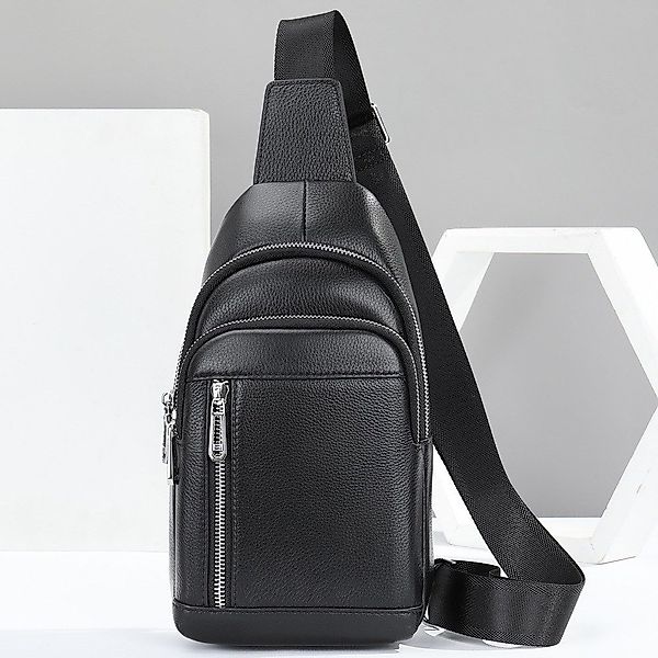 YUBRO-STUDIO Messenger Bag Herren Echtleder Sling günstig online kaufen