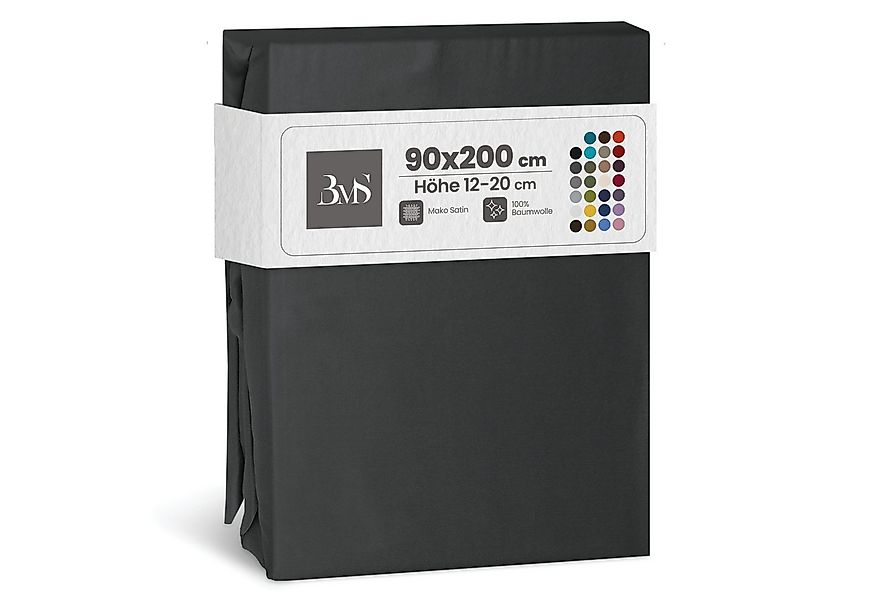 BETTWAESCHE-MIT-STIL Spannbettlaken Mako Satin Spannbettlaken, Matratzenhöh günstig online kaufen