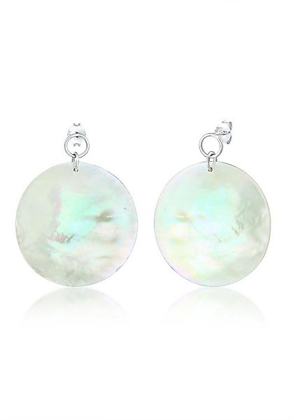 Elli Paar Ohrhänger Hänger Perlmutt-Plättchen Schimmernd 925 Silber günstig online kaufen