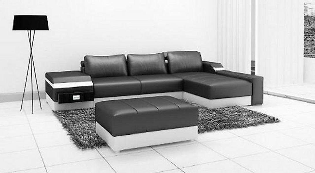 Xlmoebel Ecksofa Wohnlandschaft mit Chaiselongue aus Leder für das Wohnzimm günstig online kaufen