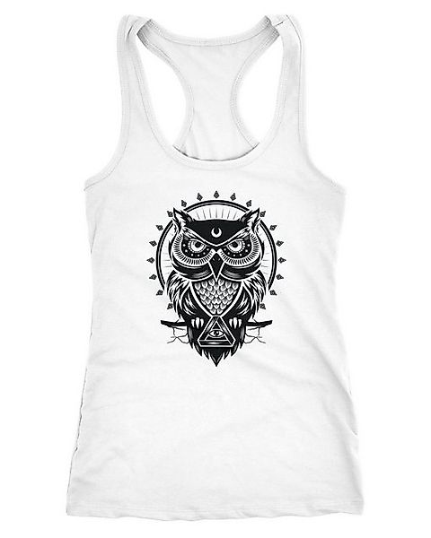 Neverless Tanktop Damen Tank Top Tanktop Eule Mandala Owl Racerback Trägers günstig online kaufen