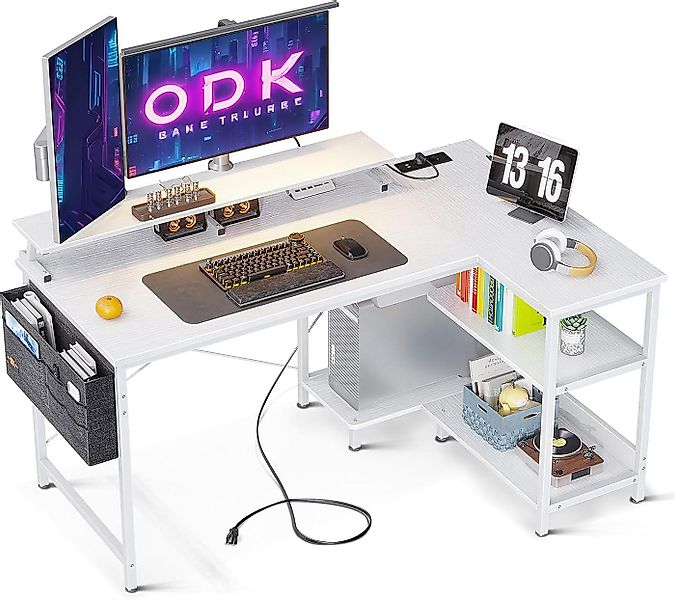 ODK Schreibtisch L Form, Eckschreibtisch mit USB-Ladeanschluss (1-St), für günstig online kaufen