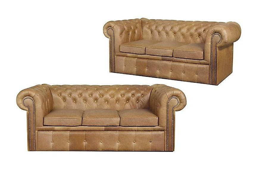 JVmoebel Sofa Chesterfield Designer Sofa Couch Polster Garnitur 3 Sitzer Na günstig online kaufen