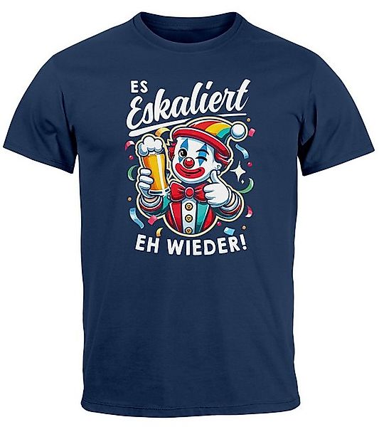 MoonWorks Print-Shirt Herren T-Shirt Fasching Karneval Party Es eskaliert e günstig online kaufen