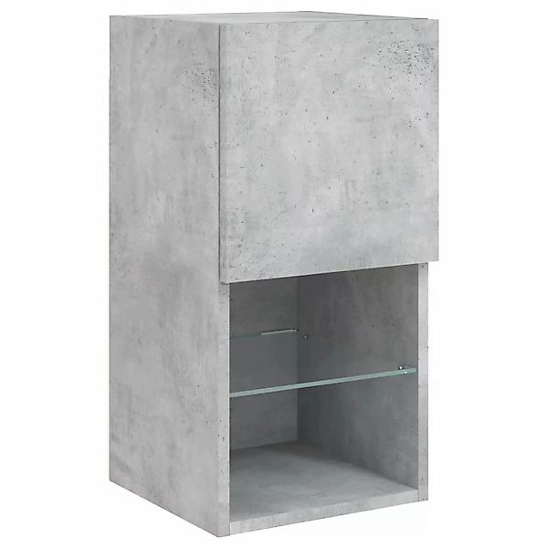 VidaXL TV-Schrank mit LED-Leuchten Betongrau 30,5x30x60 cm günstig online kaufen