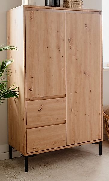 Furn.Design Highboard Bastia (Hochkommode in Eiche Artisan, 81 x 139 cm), m günstig online kaufen