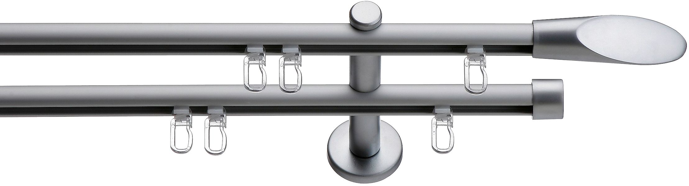 indeko Gardinenstange "Marbella" Ø 16 mm 2 läufig-läufig Fixmaß Innenlauf K günstig online kaufen