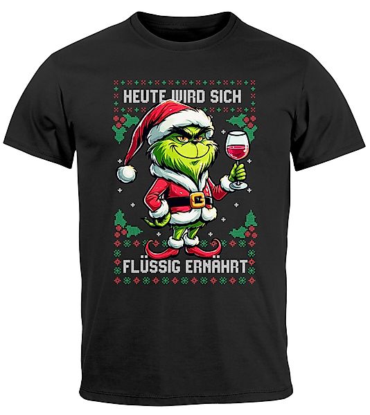 MoonWorks Print-Shirt Herren T-Shirt Anti-Weihnachten Grinch günstig online kaufen