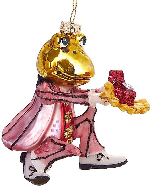 BRUBAKER Christbaumschmuck Handbemalte Weihnachtskugel Froschprinz mit Ring günstig online kaufen
