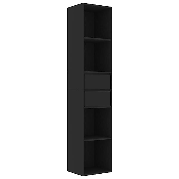 furnicato Bücherregal Schwarz 36x30x171 cm Holzwerkstoff, günstig online kaufen