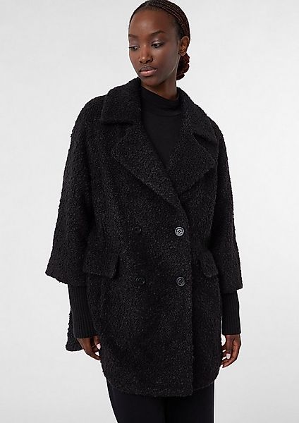 comma Funktionsmantel Outdoor-Jacke Bouclé-Jacke mit Reverskragen günstig online kaufen