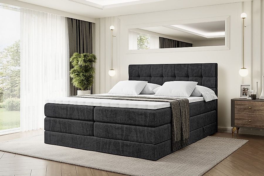 ALTDECOR Boxspringbett BERO KING (Multipocket-Matratze H4 günstig online kaufen