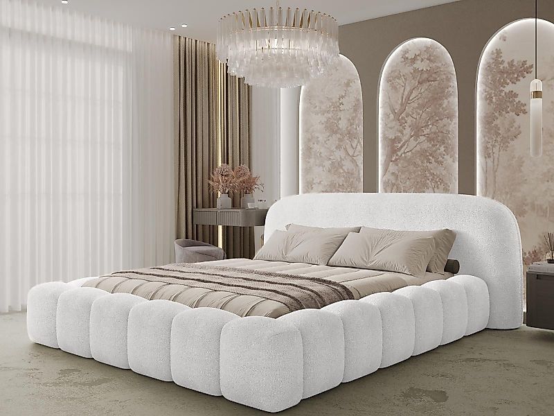 Compleo Polsterbett Exklusives Designerbett,Wolkenbett modern, abgerundetem günstig online kaufen
