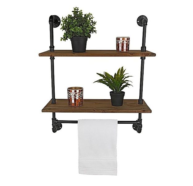 Mucola Handtuchhalter Wandregal 60cm mit Handtuchhalter Handtuchstange Hand günstig online kaufen