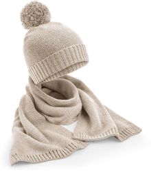 Beechfield® Schal Knitted Scarf and Beanie günstig online kaufen