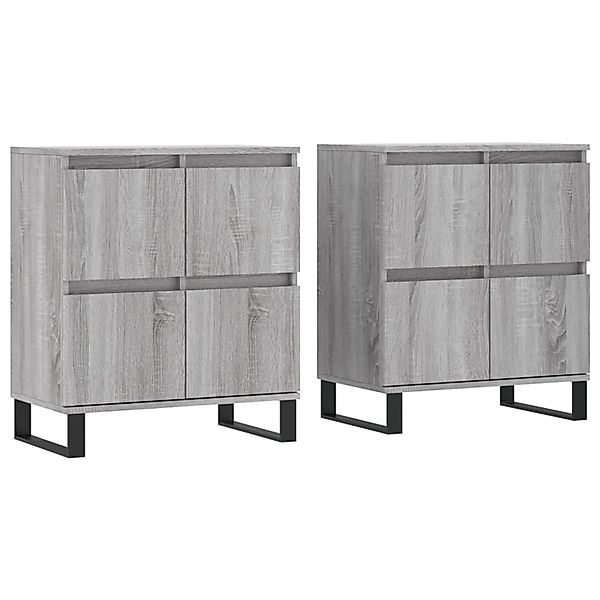 vidaXL Sideboards 2 Stk Grau Sonoma Holzwerkstoff 3190187 günstig online kaufen