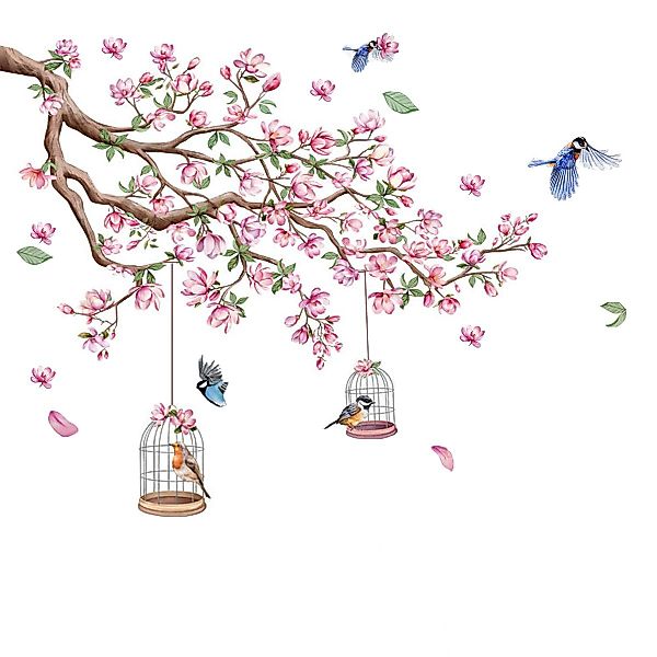 Coonoor Wandtattoo Pink Floral Wandtattoo, Pfirsichbaum günstig online kaufen