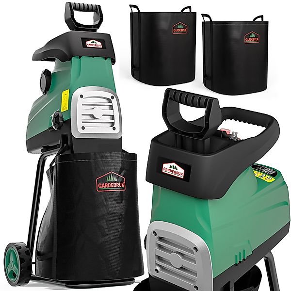 Gardebruk Häcksler, Elektrischer Leisehäcksler 3100 W max. 44 mm Aststärke günstig online kaufen