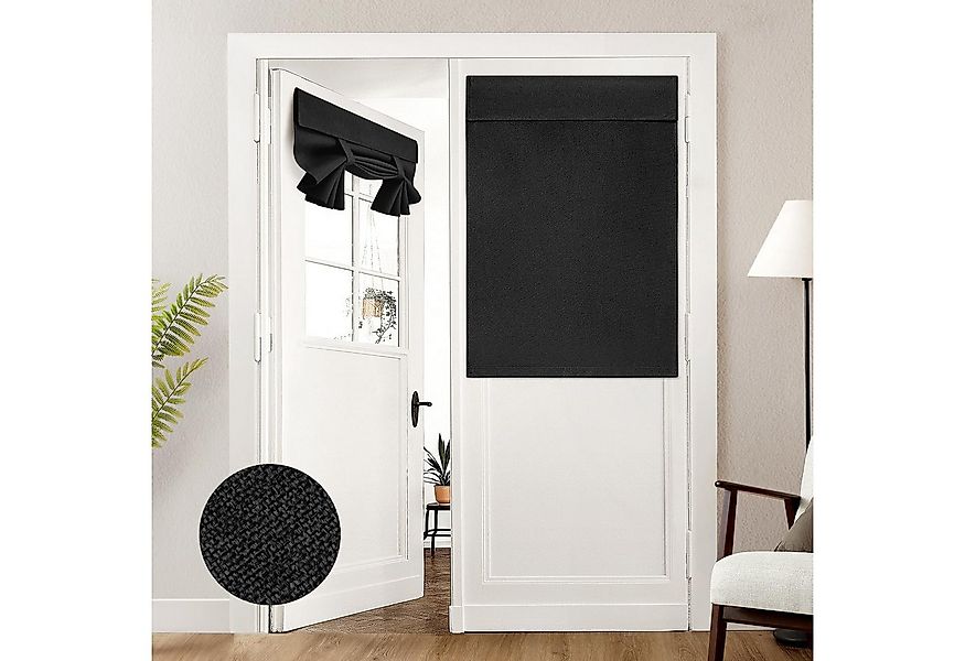 BYSURE Türvorhang Verdunkelungsgardine aus Leinen, mit Klettverschluss, ver günstig online kaufen