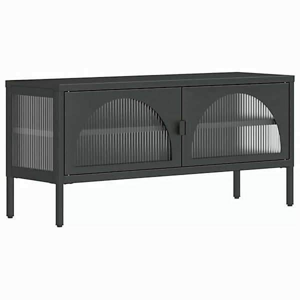 vidaXL TV-Schrank TV-Schrank Schwarz 105x35x50 cm Glas und Stahl TV-Lowboar günstig online kaufen