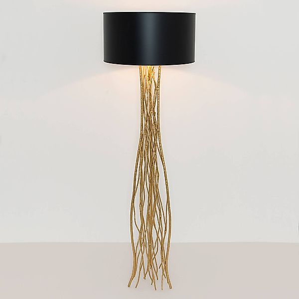 Stehleuchte Capri in Schwarz-Gold günstig online kaufen