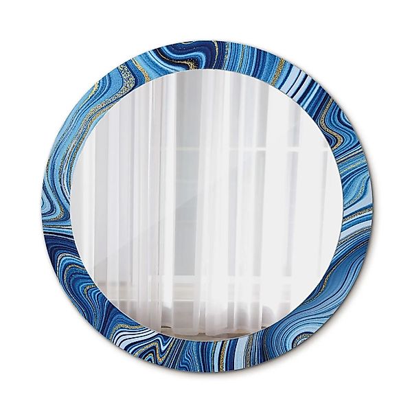 Tulup Spiegel mit Aufdruck Marmorfluss 90x90 cm Runder Spiegel mit Dekorati günstig online kaufen