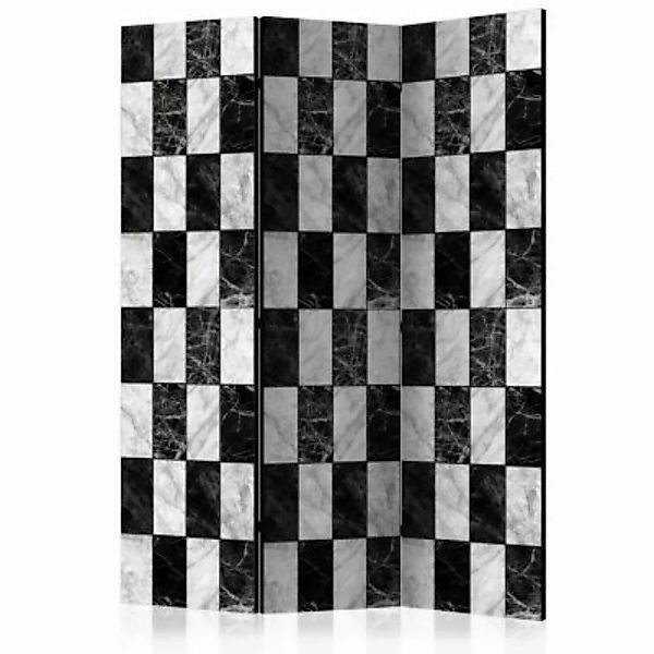 artgeist Paravent Checker [Room Dividers] schwarz/weiß Gr. 135 x 172 günstig online kaufen