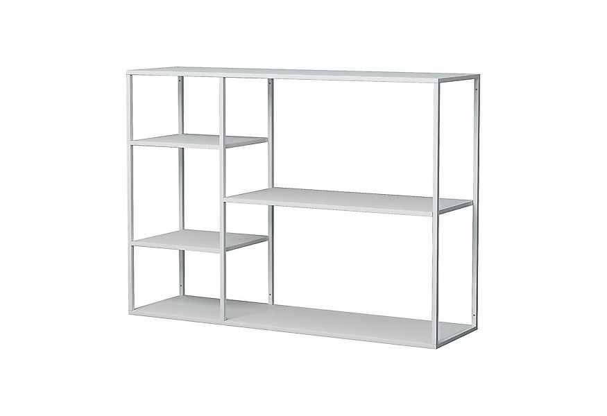 en.casa Standregal, »Isojoki« 120 x 35 x 87,5 cm Metall Weiß, matt günstig online kaufen
