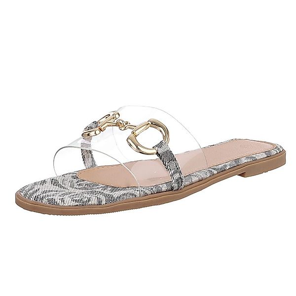 Ital-Design Elegante transparente Sandalen mit Golddetails günstig online kaufen