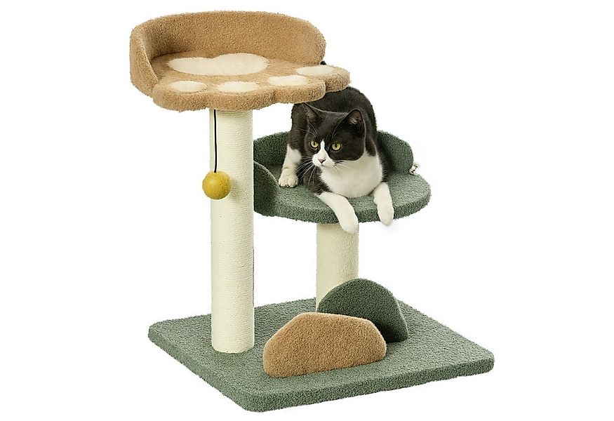 furnicato Kratzbaum Kleiner mit 2 Liegeflächen, inkl. Spielzeug, für günstig online kaufen