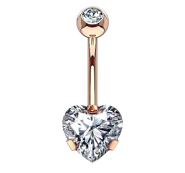 Taffstyle Bauchnabelpiercing Piercing Chirurgenstahl Kristall Herz, Bauchna günstig online kaufen