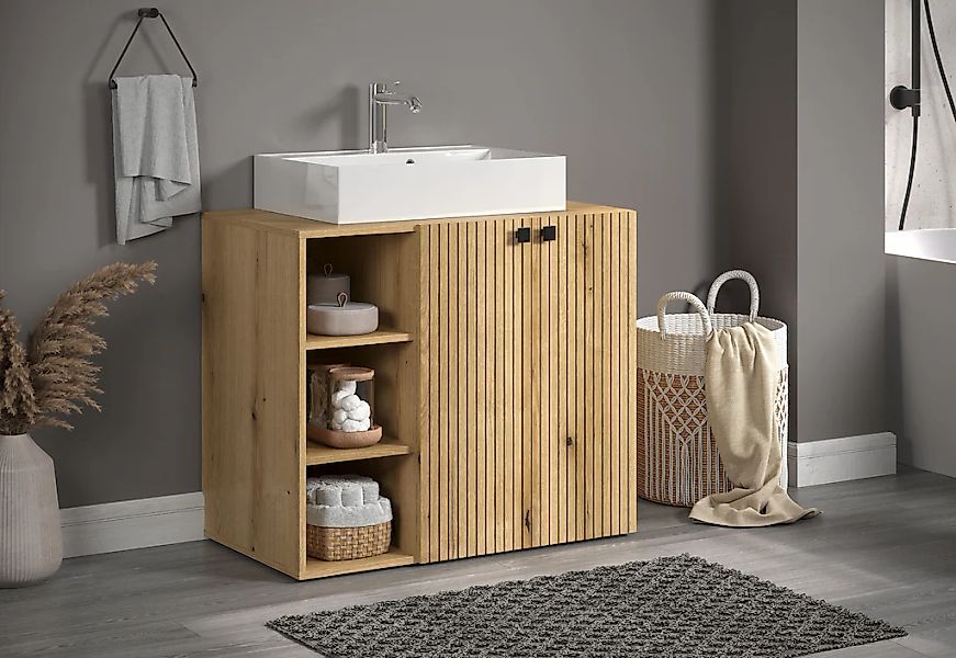 welltime Waschtisch "Amrum Waschbeckenunterschrank und Waschbecken", Waschb günstig online kaufen