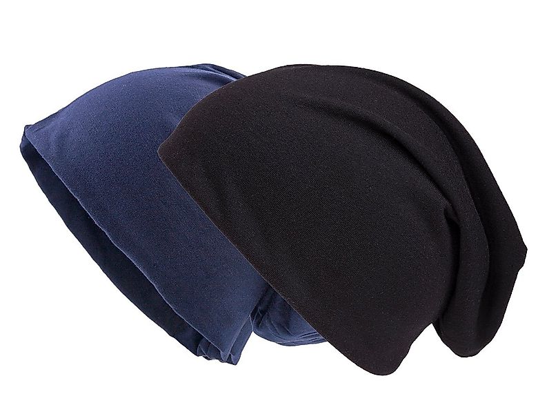 shenky Jerseymütze Doppelpack Beanie Mützen (2er Set) 28cm lang günstig online kaufen
