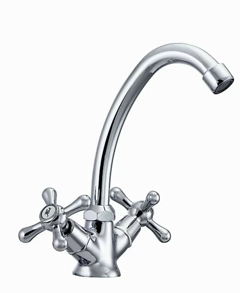 Hydroland Waschtischarmatur Retro Zweigriff Waschbeckenarmatur, Bad günstig online kaufen
