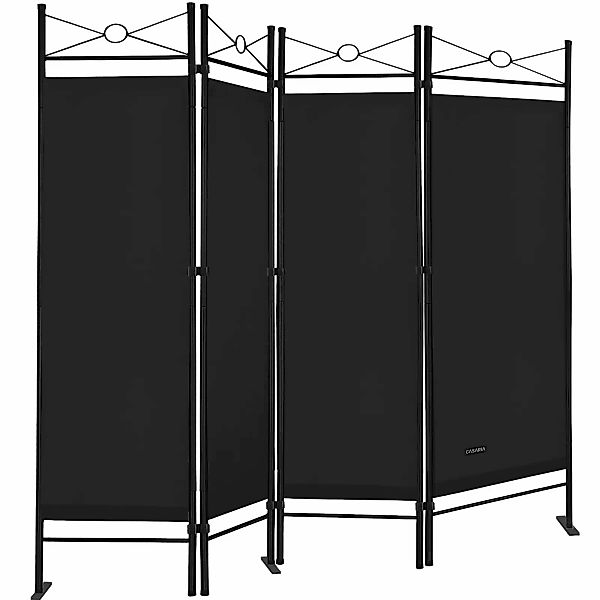 Paravent Lucca Schwarz 180x163cm günstig online kaufen