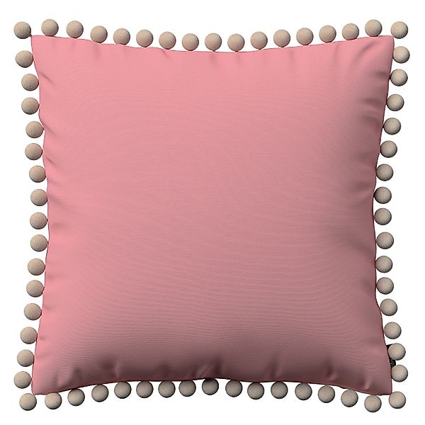 Kissenhülle Wera mit Bommeln, rosa, 45 x 45 cm, Loneta (133-62) günstig online kaufen