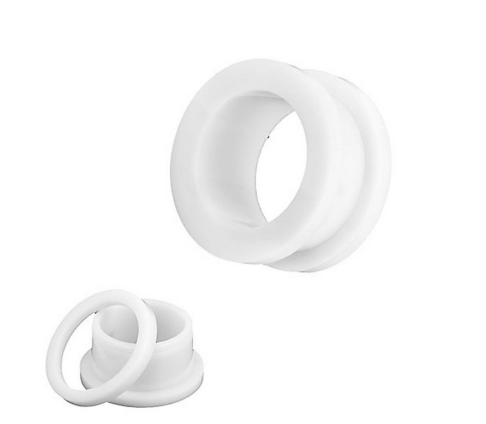 Taffstyle Plug Flesh Schraub Tunnel Kunststoff Weiß 6mm, Ohrpiercing Ohr Ea günstig online kaufen