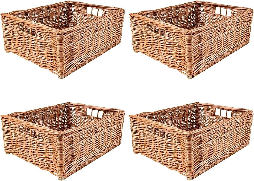 Creative Home Holzkiste Weidenkorb Aufbewahrungskorb, Handgeflochten, günstig online kaufen