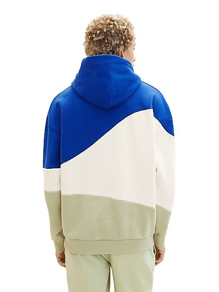 Tom Tailor Denim Herren Hoodie Kapuzenpullover RELAXED COLORBLOCK - Relaxed günstig online kaufen