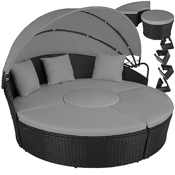 tectake Loungeset Rattan Sonneninsel, (Set, 5-tlg), günstig online kaufen